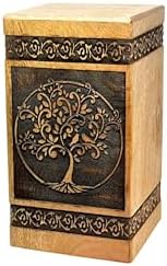 Handcrafted Wooden Cremation Urn with Celtic Cross Design