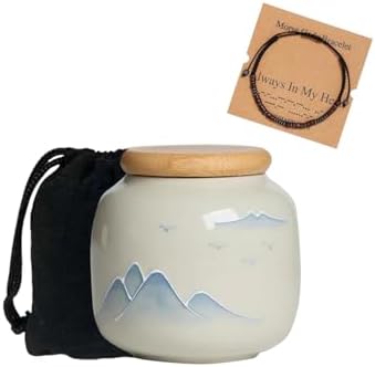 Small Urn for Human Ashes - Ceramic 3 Inch Memorial Keepsake