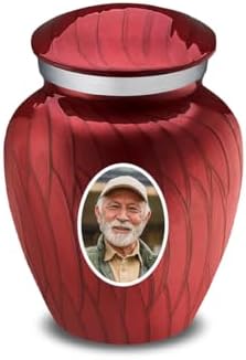 GetUrns Pearl Candy Red Personalized Cremation Urn