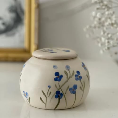 Pet Ceramic Urn Personalized Blue Urn for Cats Dogs