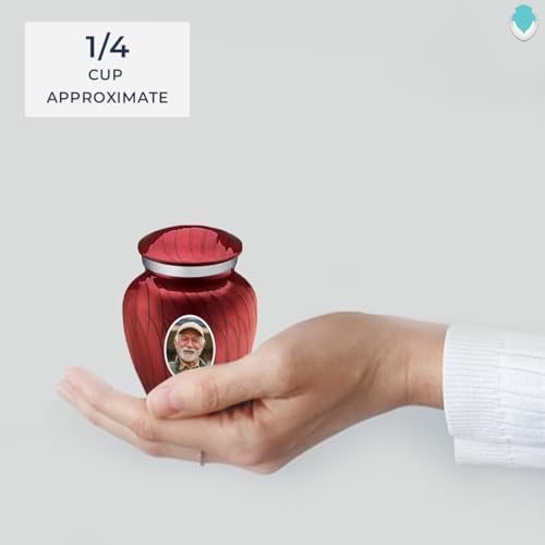 GetUrns Pearl Candy Red Personalized Cremation Urn