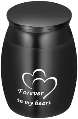 3 Pack Stainless Steel Urns for Ashes Human Dog Cat Black