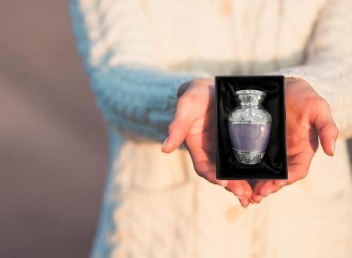 Small Urn for Human Ashes Keepsake Mini Purple Urn