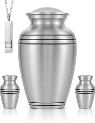 Elegant 4-Piece Memorial Urn Set for Human Ashes