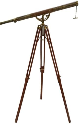 Vintage Anchor Master Floor Standing Telescope 62 Wooden Stand