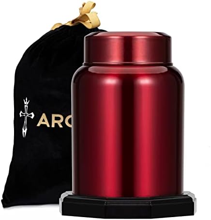 ARCHOBAN Decorative Cremation Urn for Human Ashes Wooden Base Up to 200 lbs