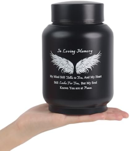 6 Inch Stainless Steel Angel Wing Cremation Urn