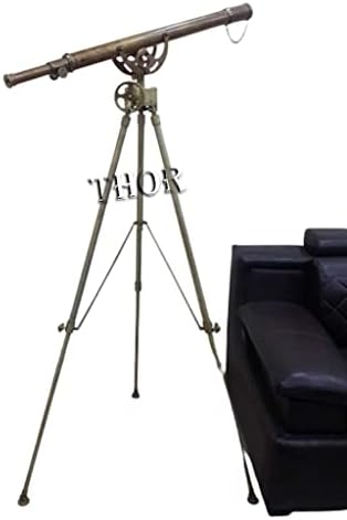 Victorian Marine Antique Telescope With Adjustable Steel Tripod