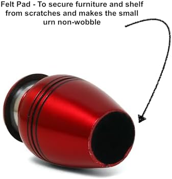 Small Cremation Urns for Men Women - Ruby Red Mini Keepsake Urn with Velvet Bag and Gift Box