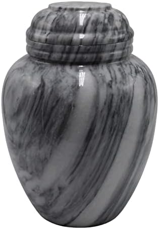 Elliptical Decorative Marble Urn - Luxury Keepsake for Ashes