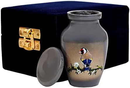 HLC Bird Small Keepsake Urn with Velvet Box Bag