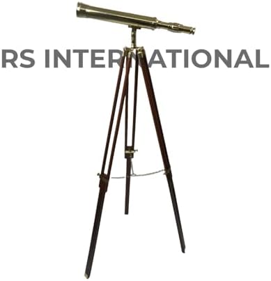 Heritage Lookout 18 Inch Brass Telescope with 10X Magnification and 37mm Lens