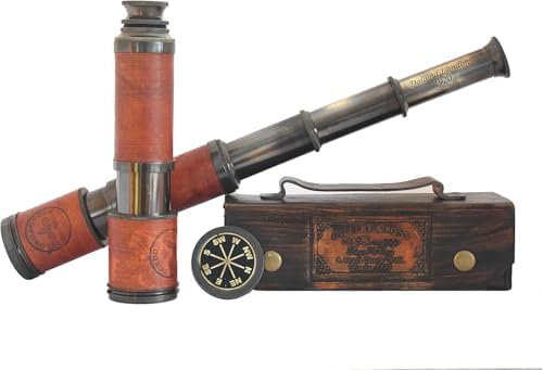 14 Inch Brass Pirate Spyglass Telescope for Adults