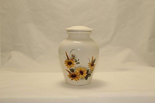 Sunflower Urn - Cremation Urn or Keepsake for Ashes - Handmade Ceramic