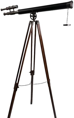 Admirals Legacy 32 Inch Antique Copper Telescope with 10X Magnification
