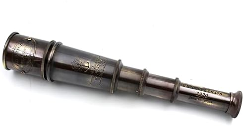 1920 Brass Vintage Telescope with Leather Case
