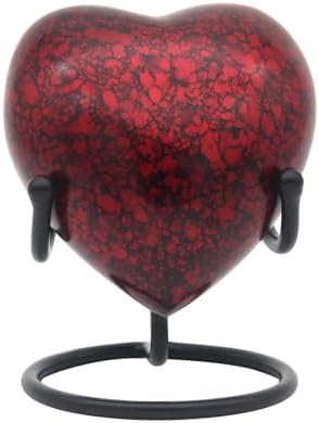 Heart Urn for Human Ashes - Mini Cremation Urn with Secure Lid