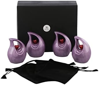 Heart of Love Cremation Urn Purple Red Keepsake 4