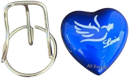 Red Heart Shaped Cremation Urn with Stand - Small Urn for Human Ashes