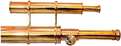 Nautical Brass Double Barrel Telescope for Home Decor