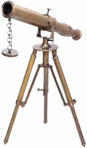 Vintage Brass Table Telescope with Tripod - Functional Maritime Instrument