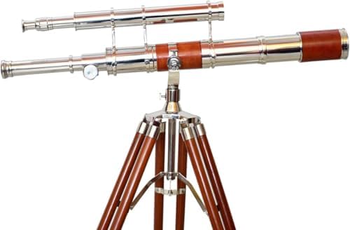 Vintage Moon Arc Telescope with Chrome Finish
