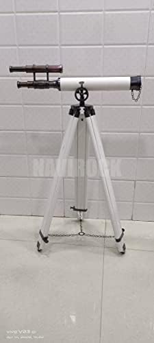 Nautical Ship Brass Telescope with Wooden Tripod