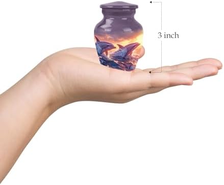 Dolphin Urn for Human Ashes - 3 Inch Cremation Keepsake for Women