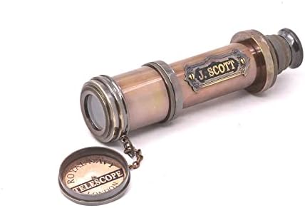 Personalized Marine Telescope Brass Spyglass Nautical Replica