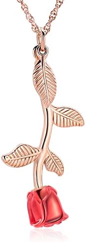 Rose Urn Necklace Cremation Jewelry for Ashes for Women Girls