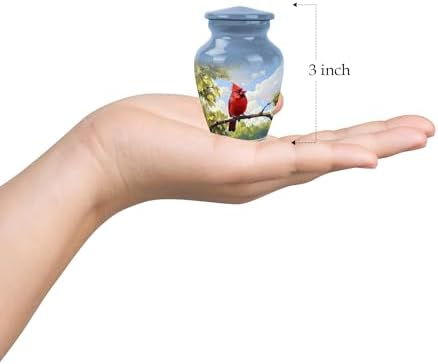 Cardinal Miniature Funeral Urns for Human Ashes - 3 Inch Keepsake Urn