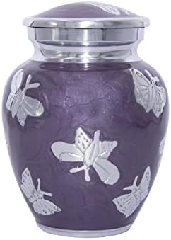 Purple Butterfly Medium Cremation Urn for Human Pets Infants