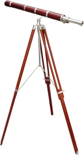 Vintage Maritime Anchor Master Telescope with Brass Nickel Chrome Finish