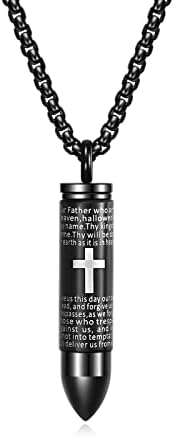 Rnivida Cross Urn Ashes Pendant Necklace for Men