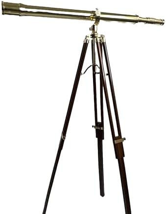 Celestial Captain 1 Meter Brass Telescope with 52mm Lens and 15X Magnification