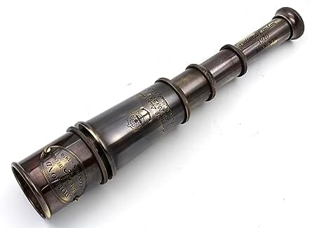 1920 Brass Vintage Telescope with Leather Case