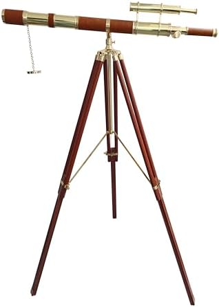 Navirock Vintage Brass Telescope with Leather Cover