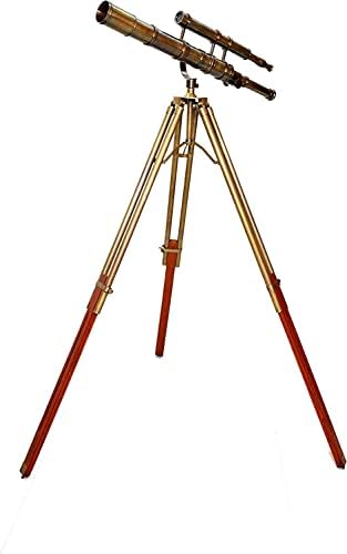 Royal Design Brass Antique Telescope with Tripod