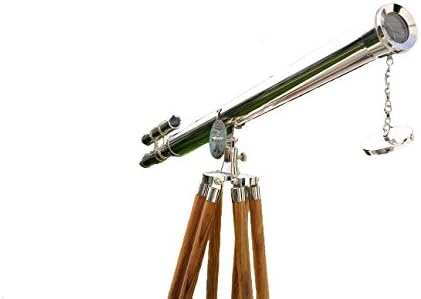 Antique Vintage Telescope with Brass and Nickel Finish