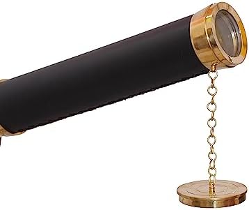Maritime Antique Brass Telescope with Floor Stand