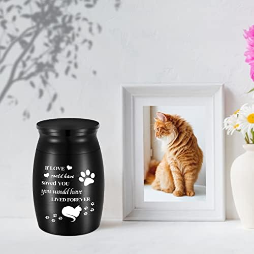 Small Cat Ash Urn 157 Inch Mini Memorial Stainless Steel Pet Keepsake