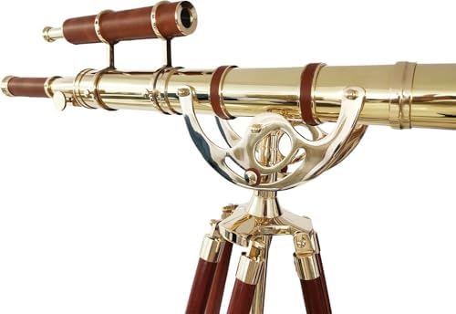 Vintage Marine Brass Telescope with Adjustable Tripod