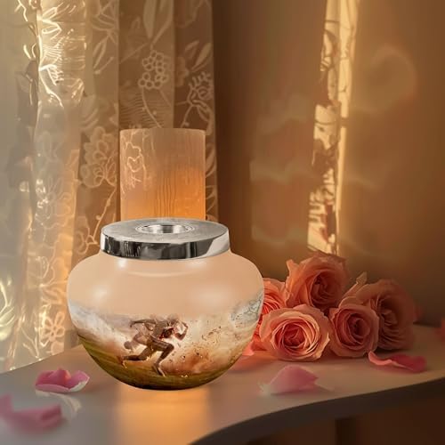 Football Cremation Urn for Couples - 7 Inch Decorative Urn