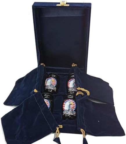 UR Keepsake Urn Set of 4 - US Flag Eagle with Harley Davidson Design
