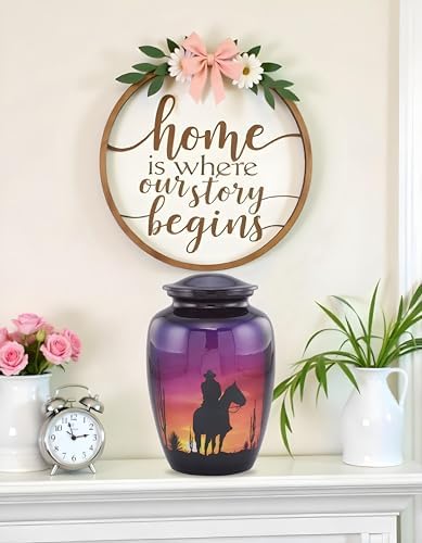 Cowboy Urn for Human Ashes - 200 Cubic Inches