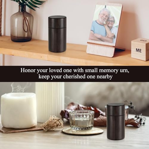 Sandalwood Mini Urn for Cremation Ashes Personalized Memorial Keepsake
