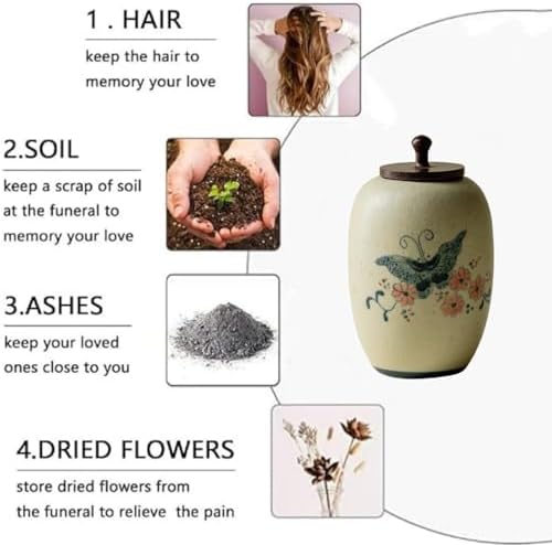 Butterflies Small Urn for Ashes - 35 Inches Decorative