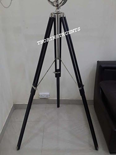 Nautical Brass Telescope with Black Tripod Stand 1