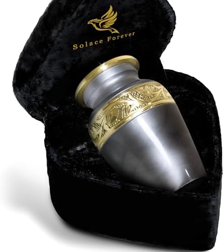 Solace Forever Small Urn for Ashes - Gray Mini Urn