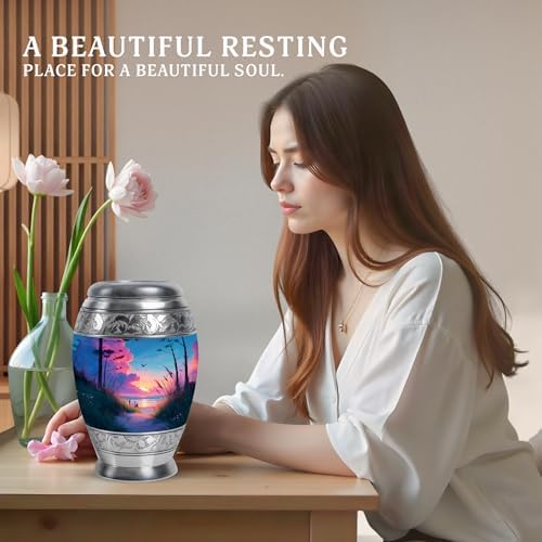 JAGSHASHI 10-Inch Memorial Urn for Human Ashes